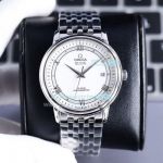 Replica Omega De Ville White Dial Stainless Steel Couple Watch